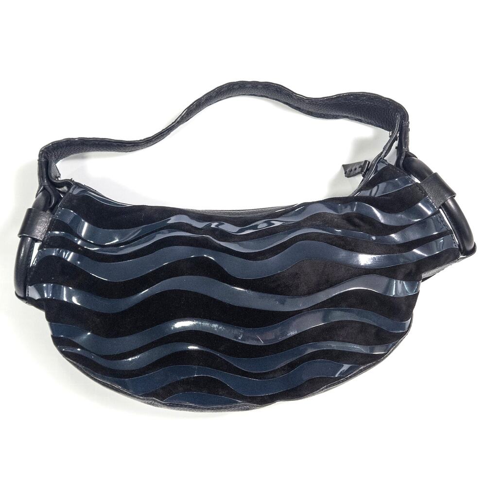 Sondra Roberts Shoulder Bag OS Blue Black Y2K Mermaidcore Boho Statement